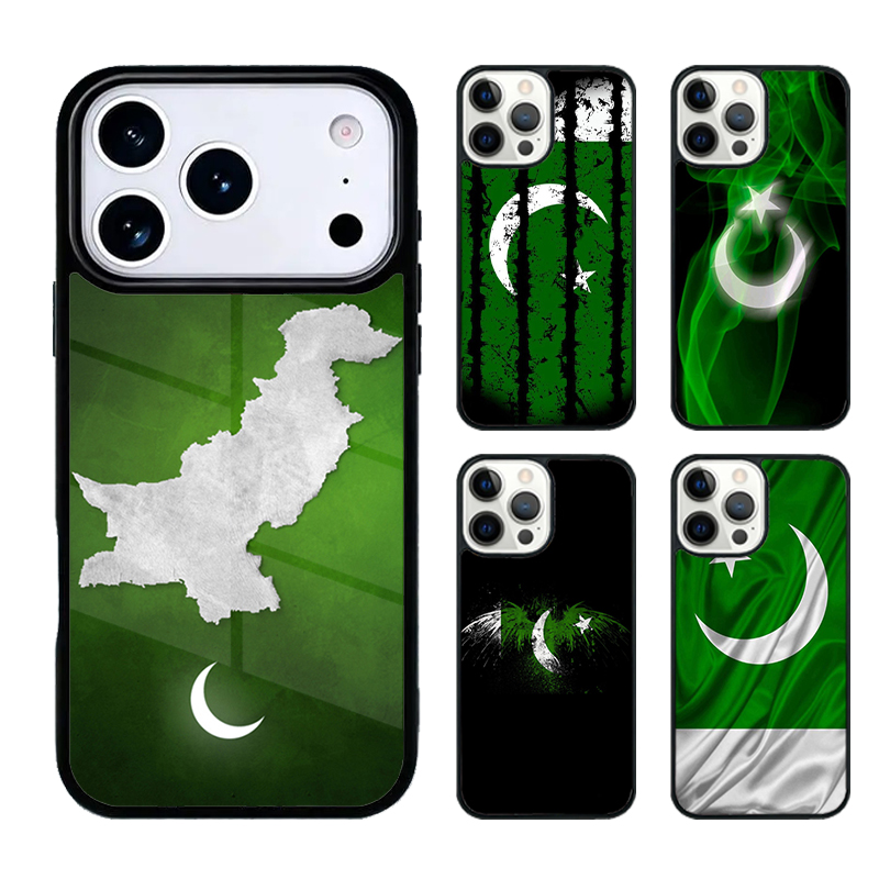 Phone Cases Pakistan - パキスタン国旗デザインのiPhone 17、18、Air、16、15、14 Plus、13、12 Pro Max用耐衝撃バンパー付きスマホケース