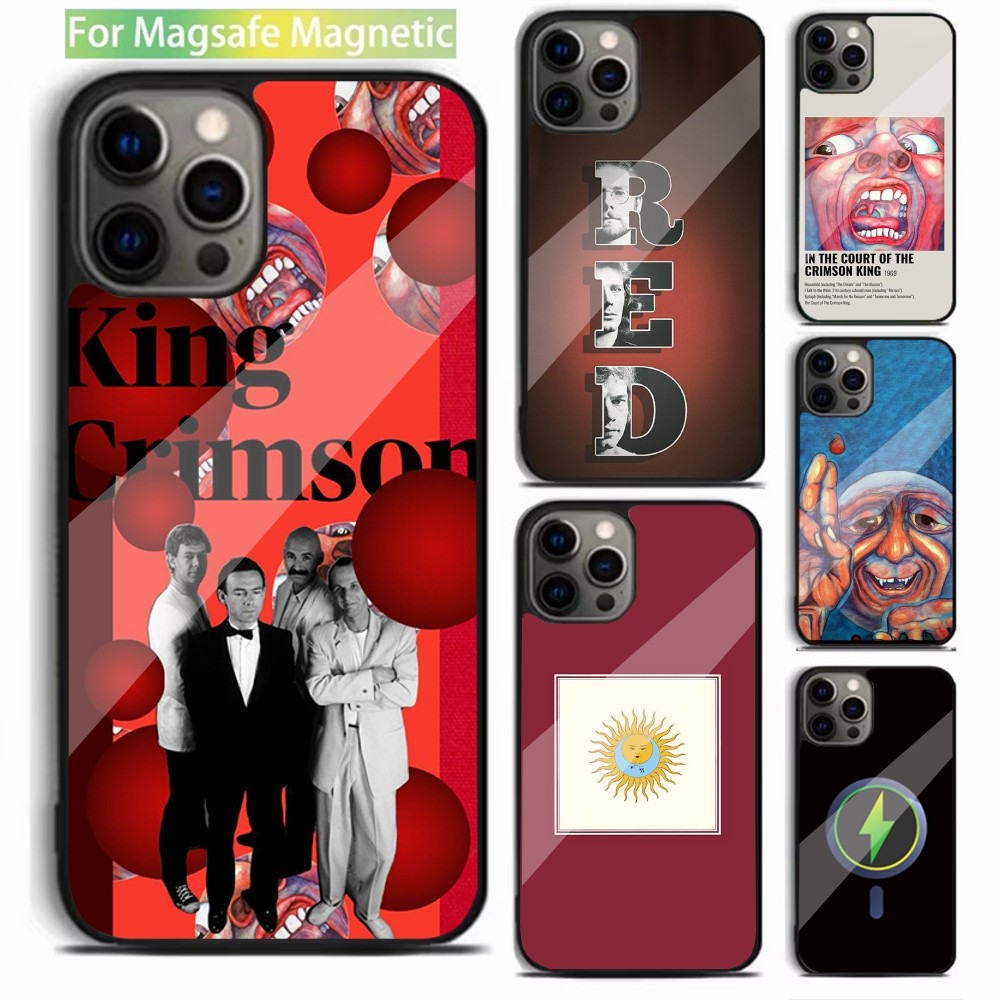 Phone Cases Pinterest - Magsafe-磁気電話ケース,iPhone用ケース,赤,クリムゾン,キングバンド,ワイヤレス充電,mini,16 plus,15,14,13,12,11 pro,max