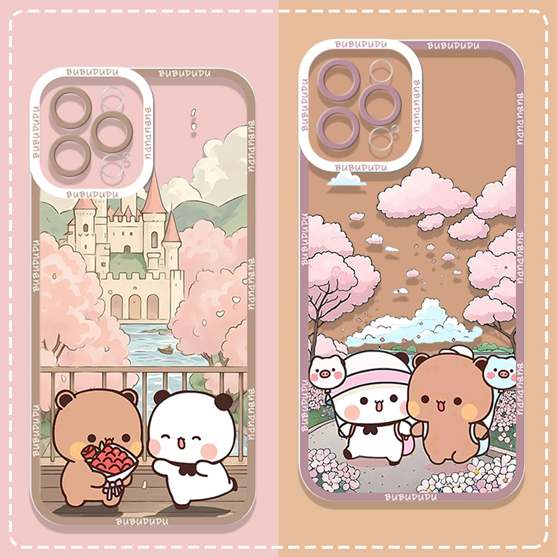 Phone Cases For Samsung A14 - かわいいBUBU DUDUカップルクリアスマホケース、Samsung Galaxy A55 A54 A53