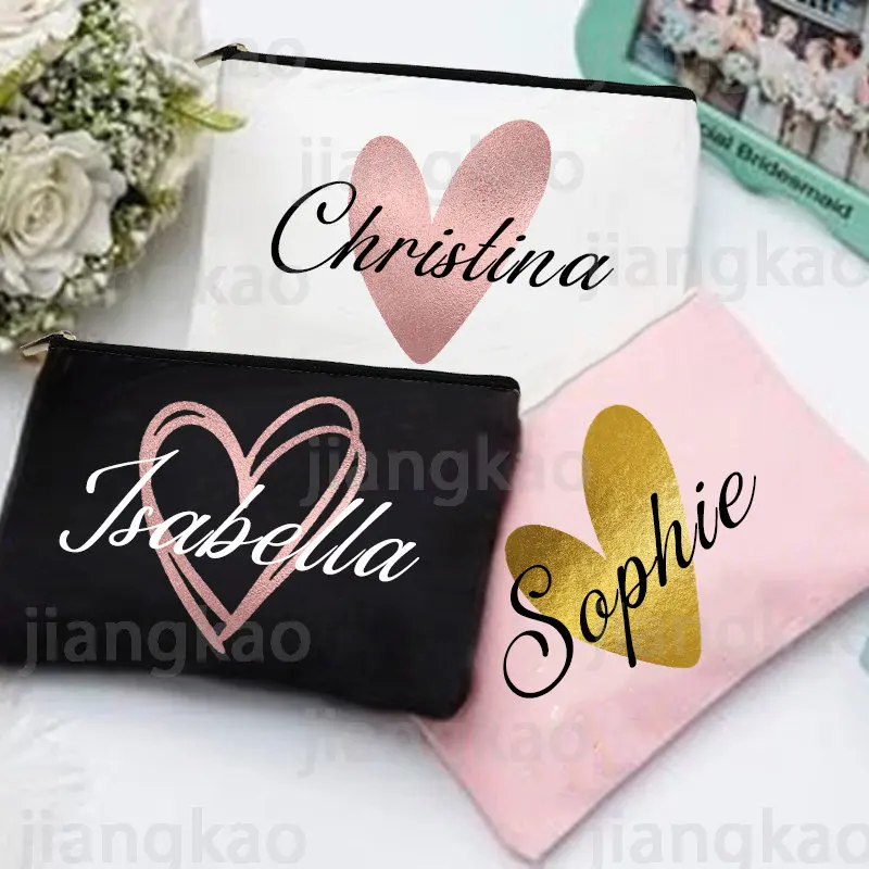 Monogram Custom Case - パーソナライズされたメイクアップバッグ,結婚式,独身パーティー,ギフト,モノグラム,化粧ポーチ