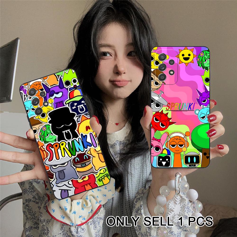 Phone Cases For Samsung A14 - S-Sprunki 音楽デザインのスマートフォンケース。Samsung Galaxy A26、25、24、23、22、21、17、16、15、14、13、12、11、5G対応。柔らかいTPU素材で衝撃に強いカバー。