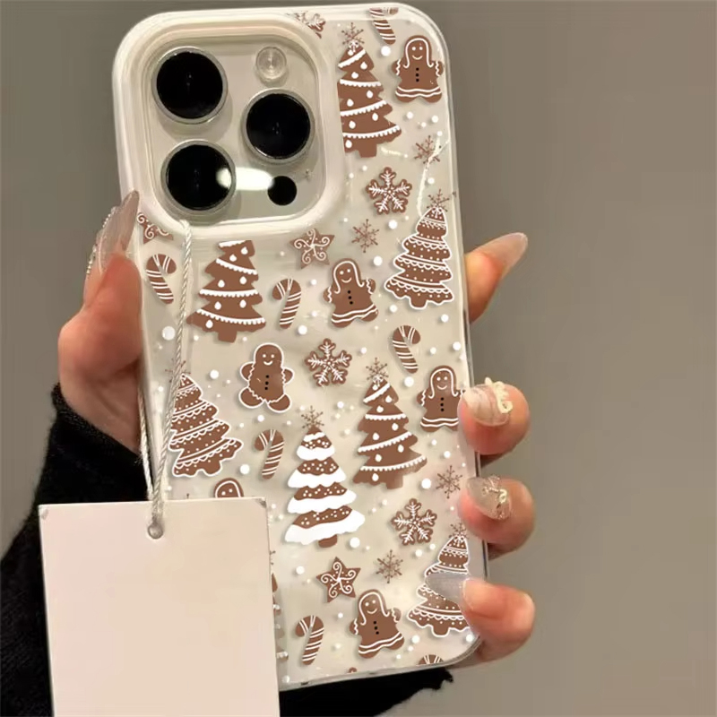 Phone Cases Amazon - クリスマスツリーと雪の結晶柄シリコン製iPhoneケース（iPhone 17 Air、16、15、14 Plus、13、14 Pro Max、12、13、11、12対応）保護カバーケース