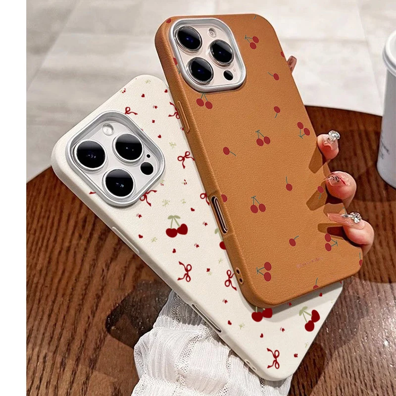 Cute Cartoon Case - INSキュートな漫画風チェリーパターンのスマホケース Xiaomi Poco 17 Pro Max
