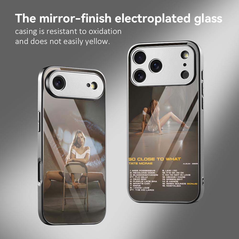 Phone Cases Amazon - 歌手T-Tate McRaeのiPhoneケース、iPhone 17、16、15、14、13、12 Pro Max Plus対応、電気メッキメタルバンパー、耐衝撃ケース