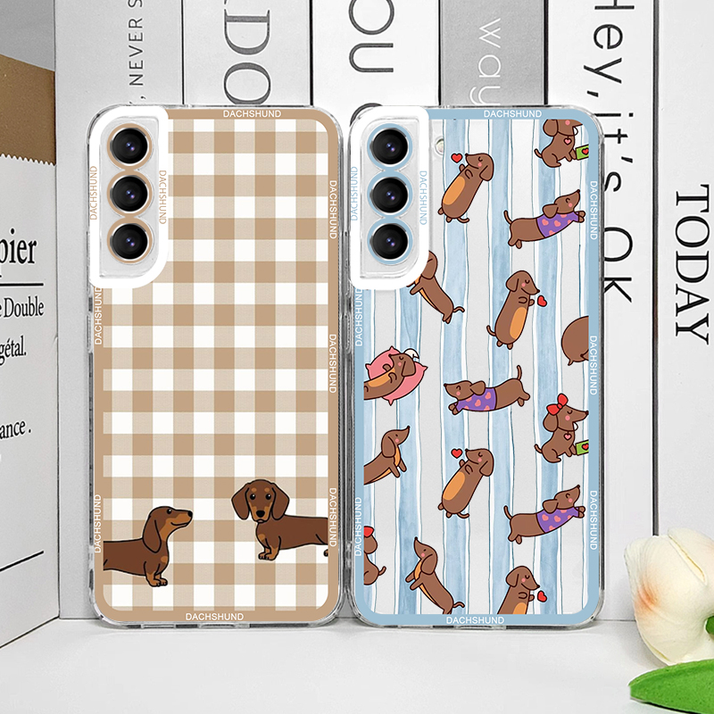 Phone Cases Samsung S25 - キュートなソーセージドッグ柄スマホケース Samsung Galaxy S26 S25 FE