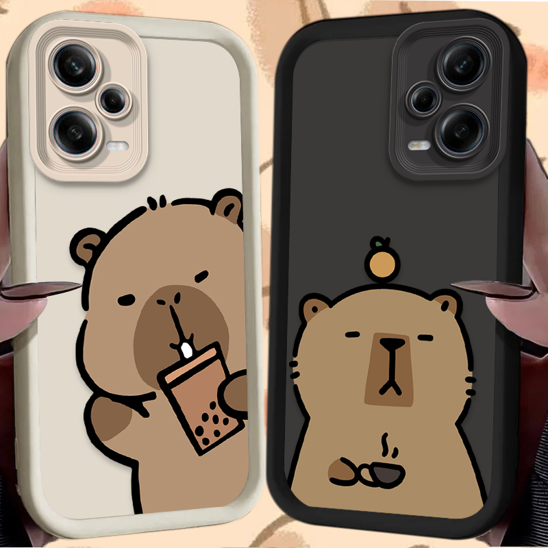 Cute Cartoon Case - 漫画風のかわいいカピバラのスマホケース Xiaomi Redmi Note 14 14S
