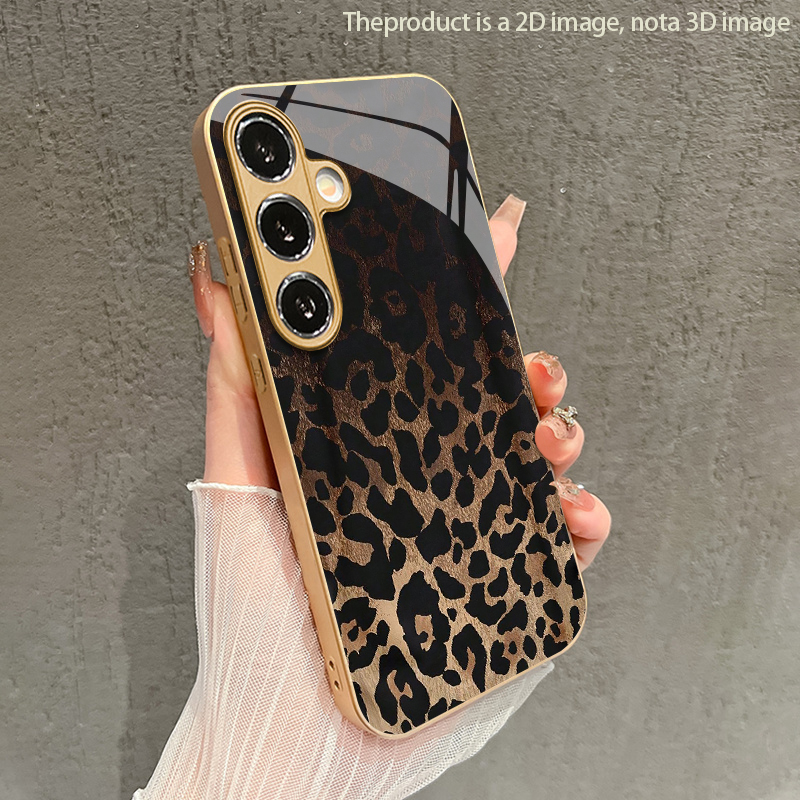 Phone Cases Samsung S25 - レトロなレオパード柄2Dスマホケース、Samsung S26 S25 S24 S23 S22