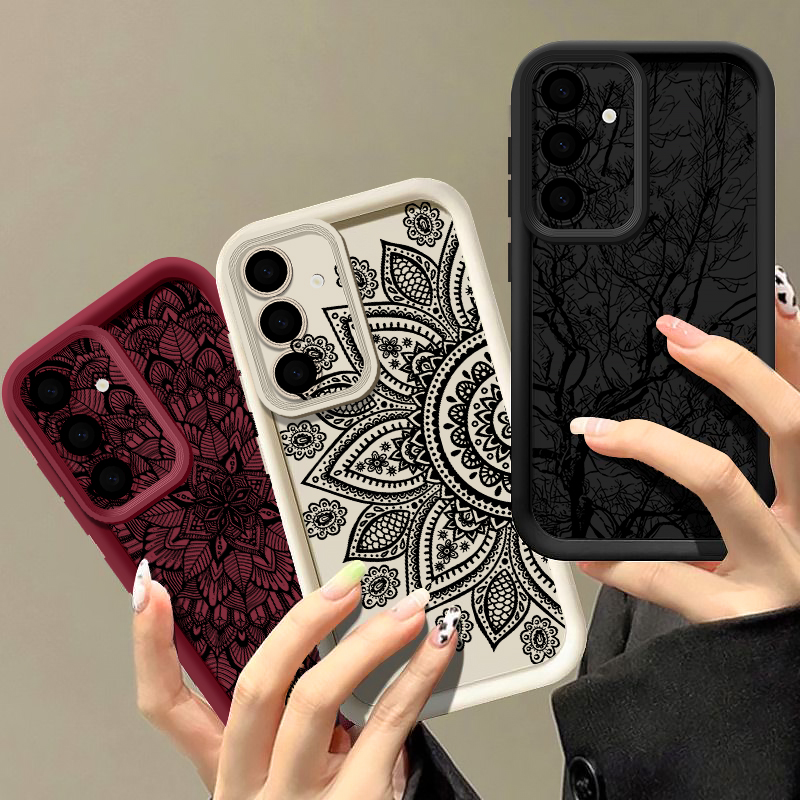 レトロな花柄トーテムパターンケース Samsung Gala - Phone Cases For Samsung A14 のレビューと価格