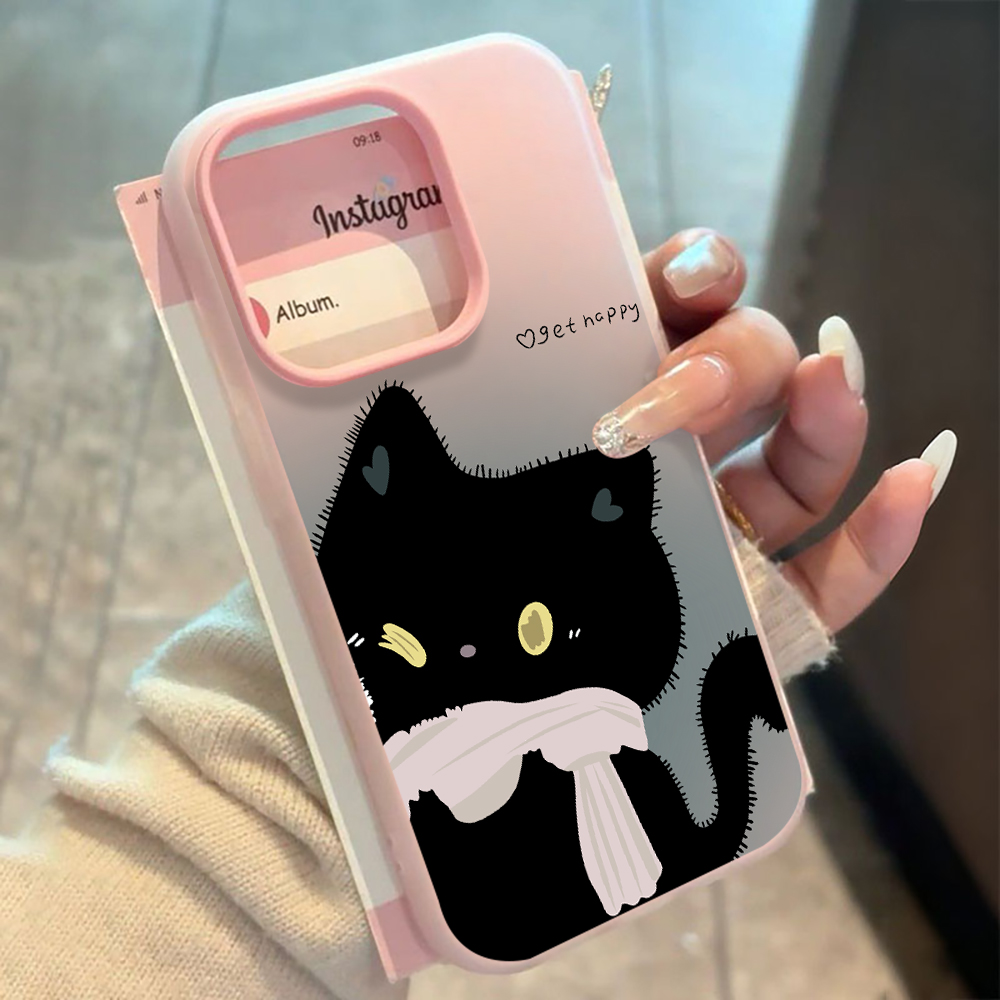 INSカップル黒白猫キャンディーカラー携帯電話ケースXiao - Phone Cases Xiaomi のレビューと価格