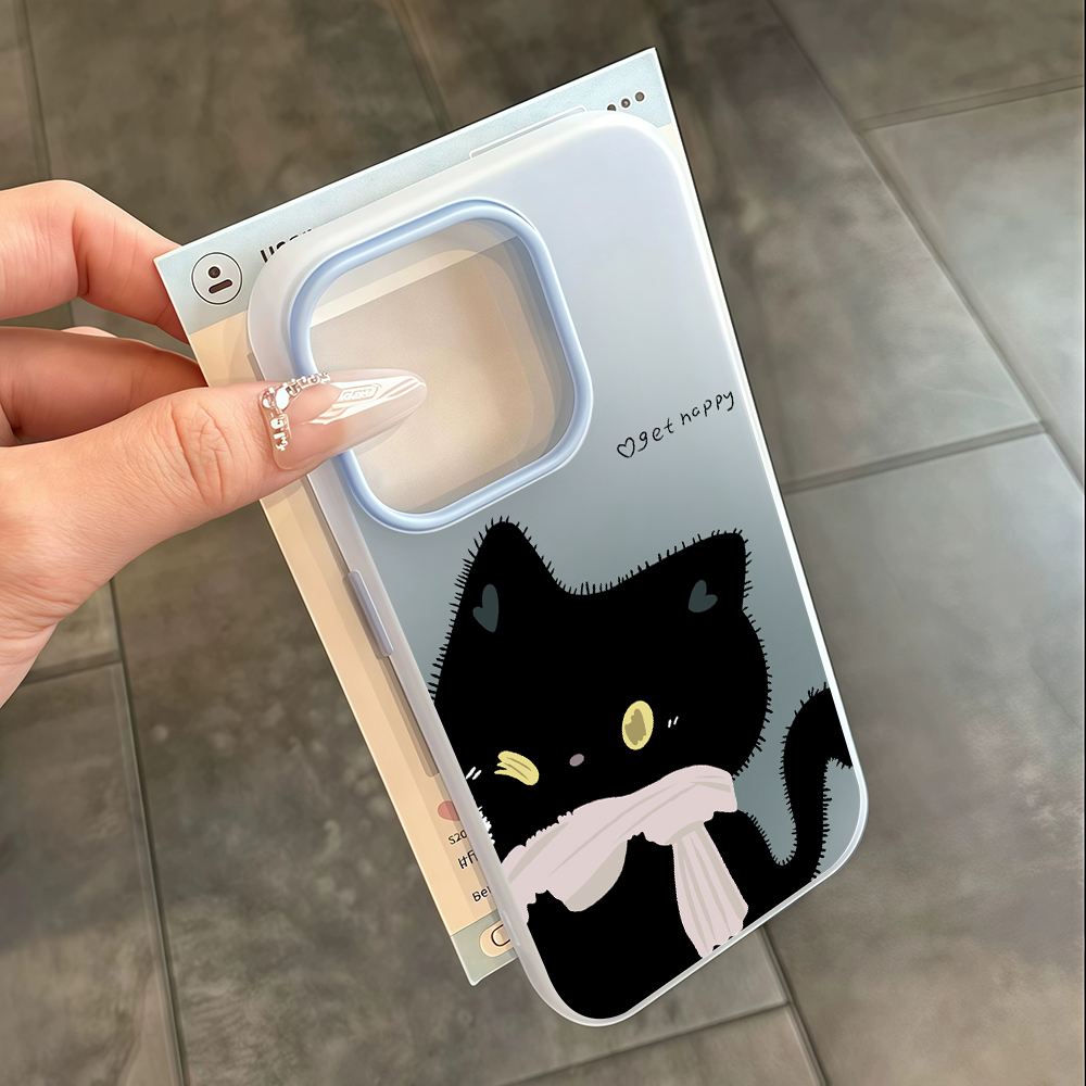 INSカップル黒白猫キャンディーカラー携帯電話ケースXiao - Phone Cases Xiaomi のレビューと価格
