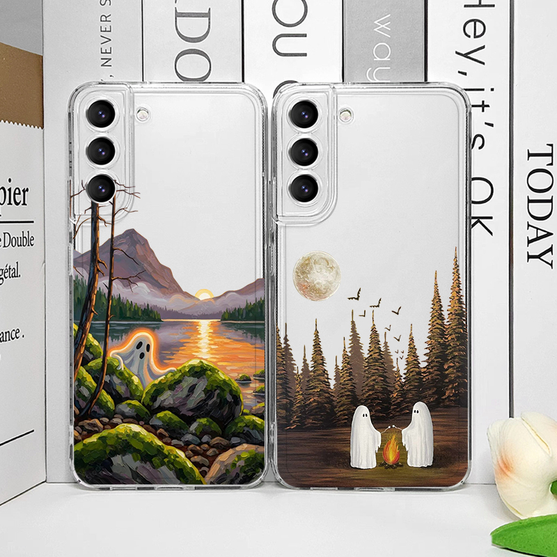 かわいいゴースト柄クリアスマホケース、Samsung A57 - Phone Cases For Samsung A14 のレビューと価格