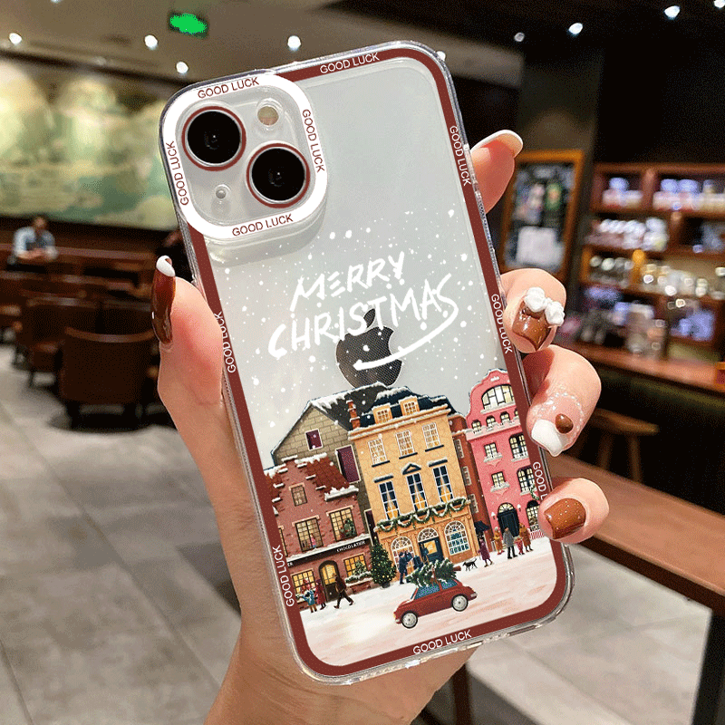 冬の新年 クリスマス 街並み 風景 スマホケース Xiaom - Phone Cases Xiaomi のレビューと価格