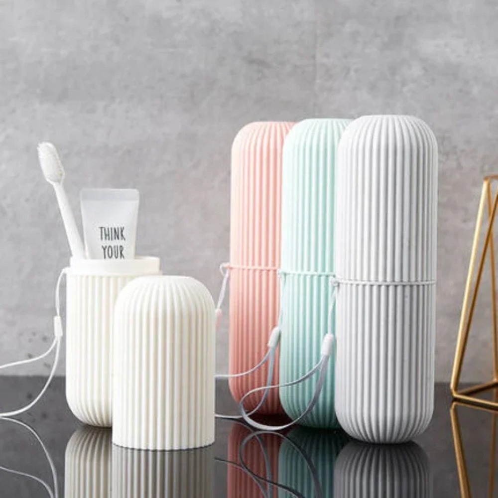 旅行用携帯歯ブラシカップ、バスルーム用歯磨き粉ホルダー収納ケ - Phone Cases The Dairy のレビューと価格