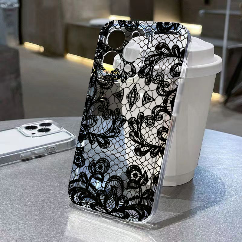 トレンディな黒レースの花柄スマホケース Xiaomi Poc - Phone Cases Xiaomi のレビューと価格