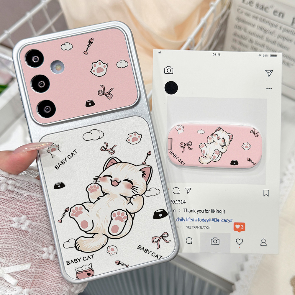 漫画風のかわいい猫のスマホケース Samsung A57 A - Cute Cartoon Case のレビューと価格