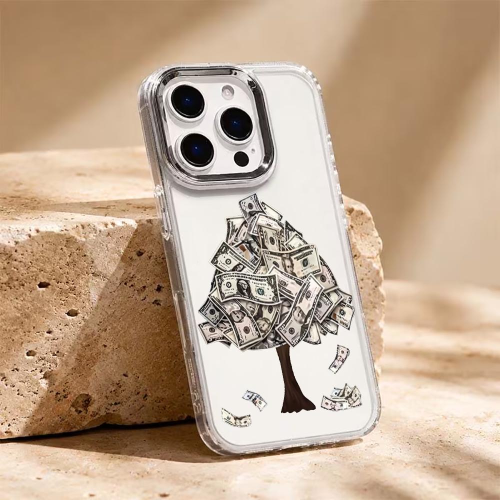 クリエイティブなマネーツリーとドル札デザインの透明ソフトTP - Phone Cases Dollar Tree のレビューと価格