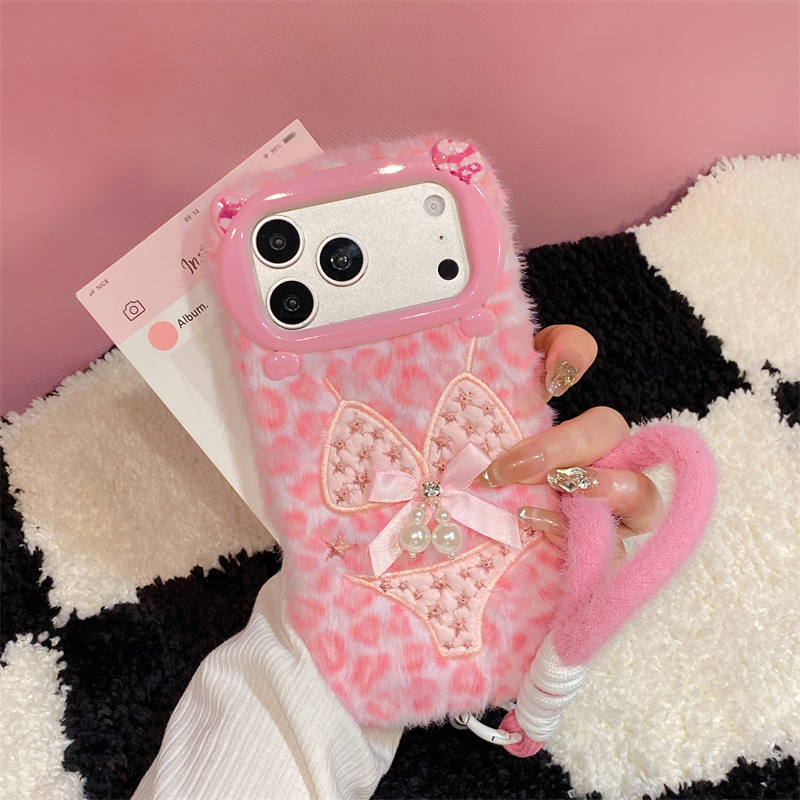 高級感のあるレオパード柄ビキニプリントのぬいぐるみ風スマホケ - Phone Cases For Iphone 17 のレビューと価格