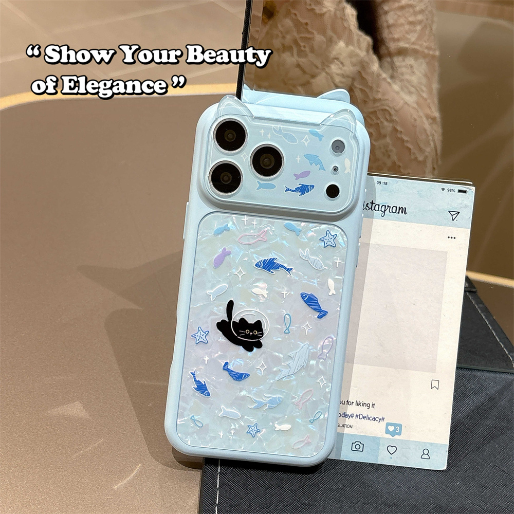 かわいい子猫と魚の漫画柄iPhoneケース iPhone 1 - Phone Cases Amazon のレビューと価格