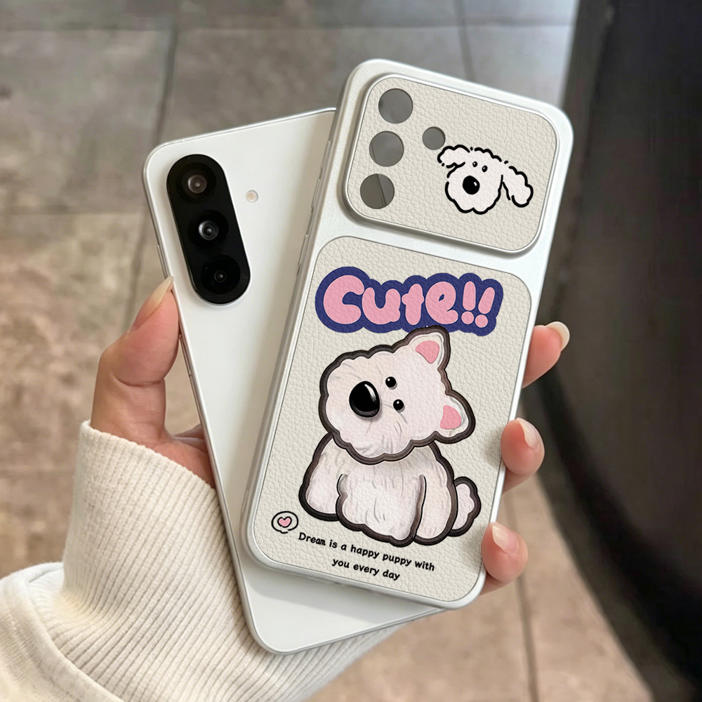 かわいい漫画犬柄のネックストラップ付きスマホケース、Sams - Cute Cartoon Case のレビューと価格