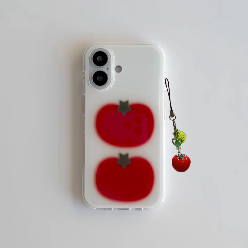 韓国風 インス風 テッド トマト 漫画 かわいい クリエイテ - Cute Cartoon Case のレビューと価格