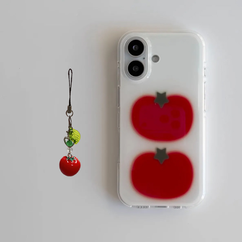 韓国風 インス風 テッド トマト 漫画 かわいい クリエイテ - Cute Cartoon Case のレビューと価格
