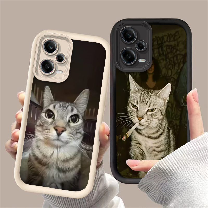 流行の猫が喫煙しているデザインのスマホケース Xiaomi  - Phone Cases Xiaomi のレビューと価格
