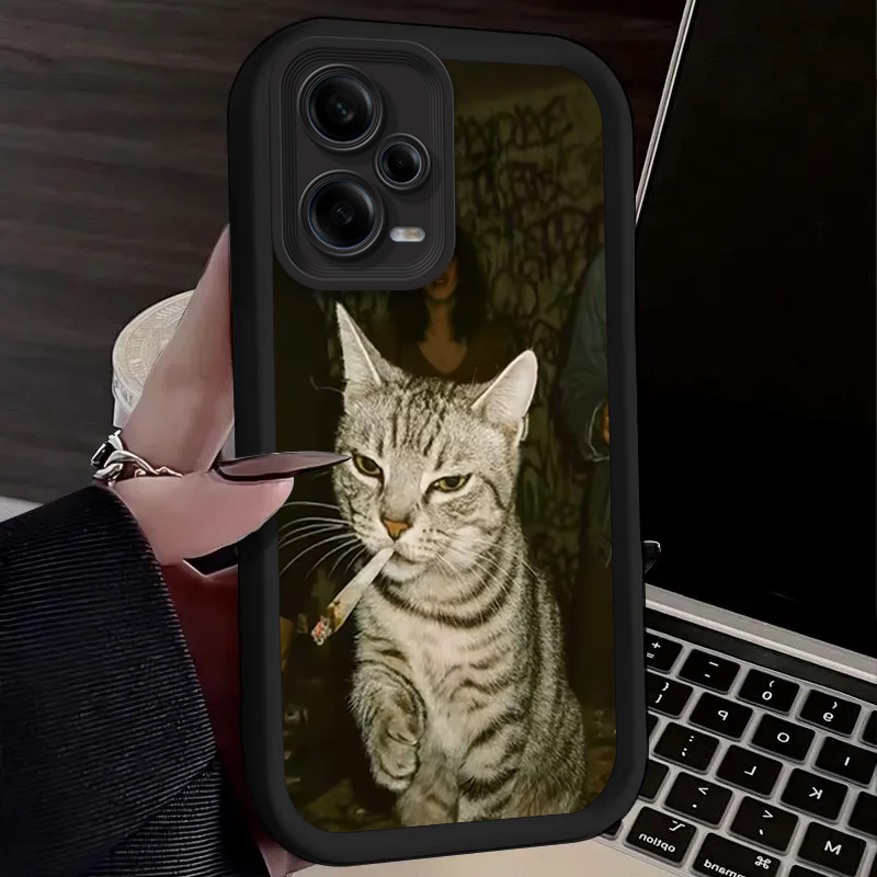 流行の猫が喫煙しているデザインのスマホケース Xiaomi  - Phone Cases Xiaomi のレビューと価格