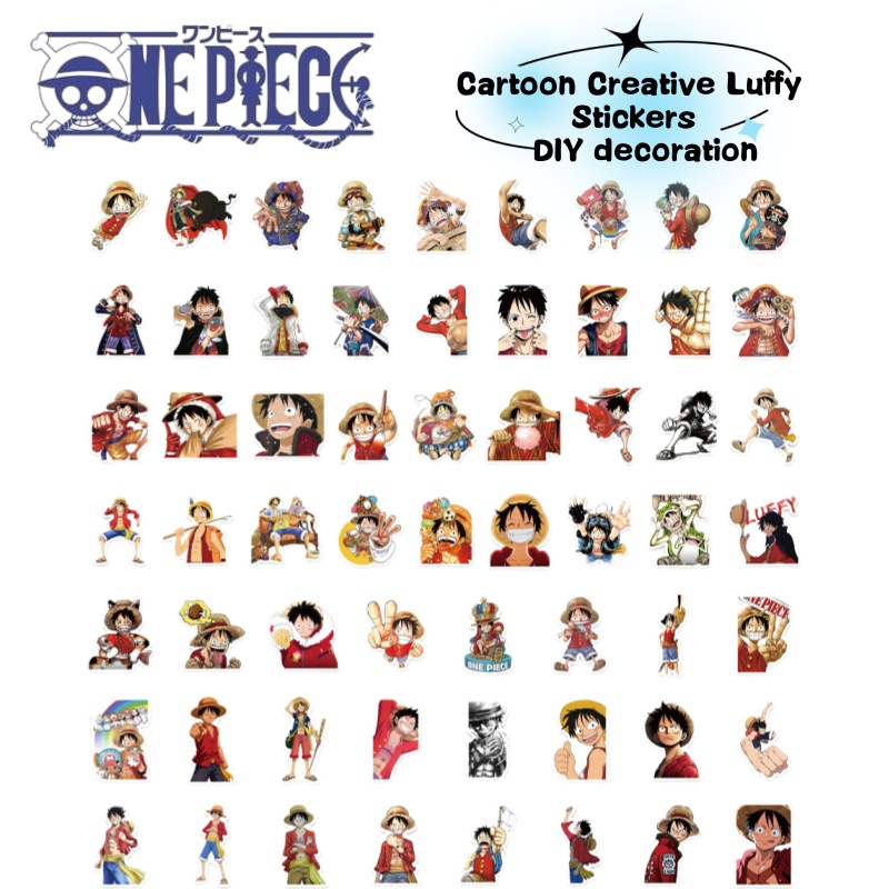 ワンピースのアニメキャラクター、ルフィの漫画風落書きステッカ - Phone Cases One Piece のレビューと価格