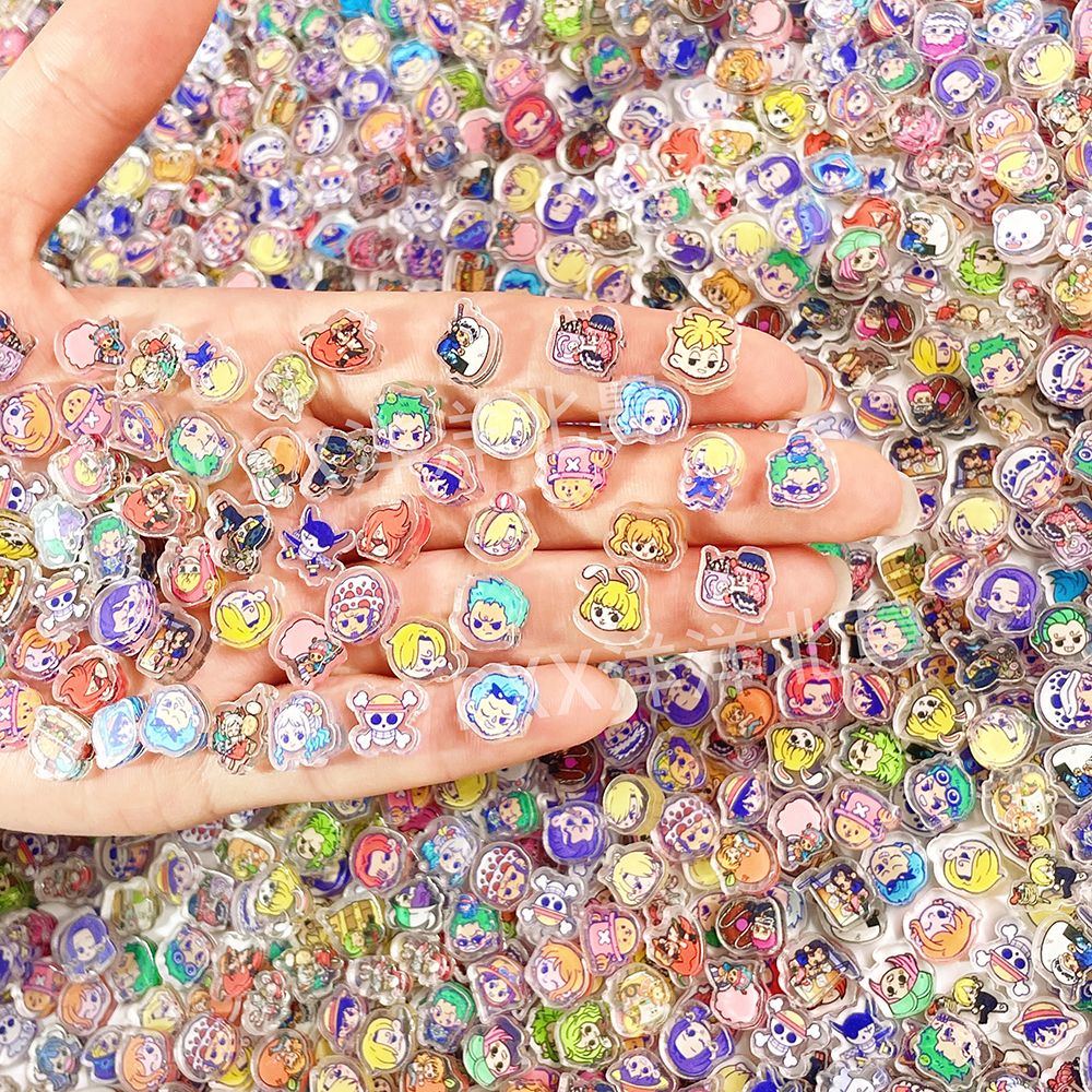 100個のミニワンピースアクリルDIYチャーム。かわいい冷蔵 - Phone Cases One Piece のレビューと価格