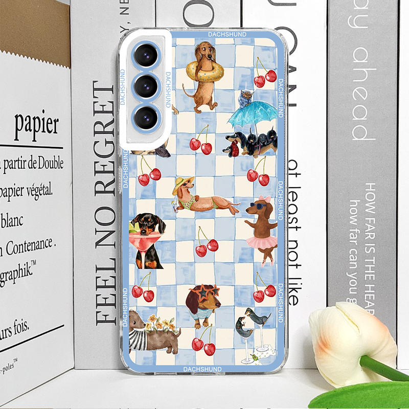 キュートなソーセージドッグ柄スマホケース Samsung G - Phone Cases Samsung S25 のレビューと価格