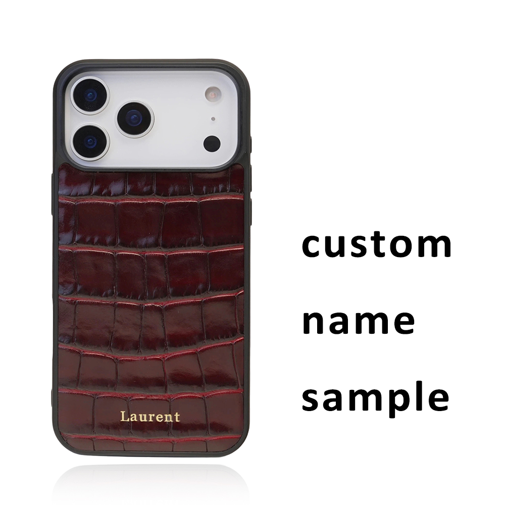 カスタムネーム入りパーソナライズドクロコダイル柄イタリアンレ - Phone Cases Personalised のレビューと価格