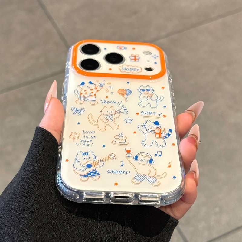 漫画風のかわいい猫柄の新しいクリエイティブなiPhoneケー - Cute Cartoon Case のレビューと価格
