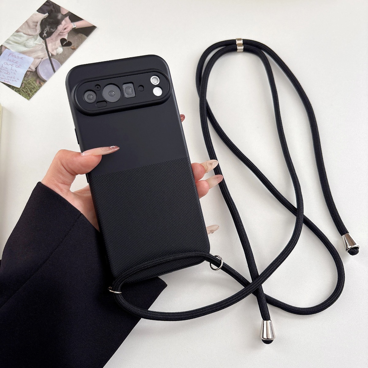 クロスボディランヤードストラップ付きマットTPUスマホケース - Phone Cases Pixel 9A のレビューと価格