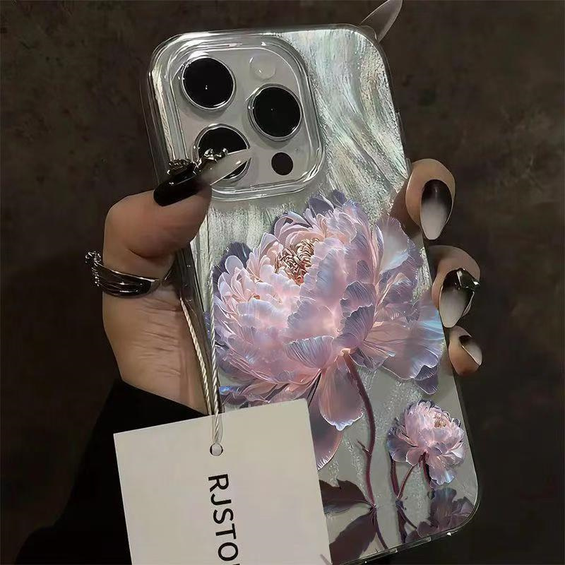 ピンクの牡丹と蓮の模様のスマホケース、Samsung Gal - Phone Cases For Samsung A14 のレビューと価格