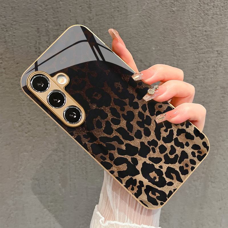 レトロなレオパード柄2Dスマホケース、Samsung S26 - Phone Cases Samsung S25 のレビューと価格