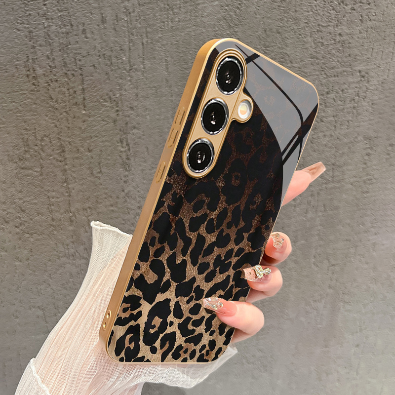 レトロなレオパード柄2Dスマホケース、Samsung S26 - Phone Cases Samsung S25 のレビューと価格