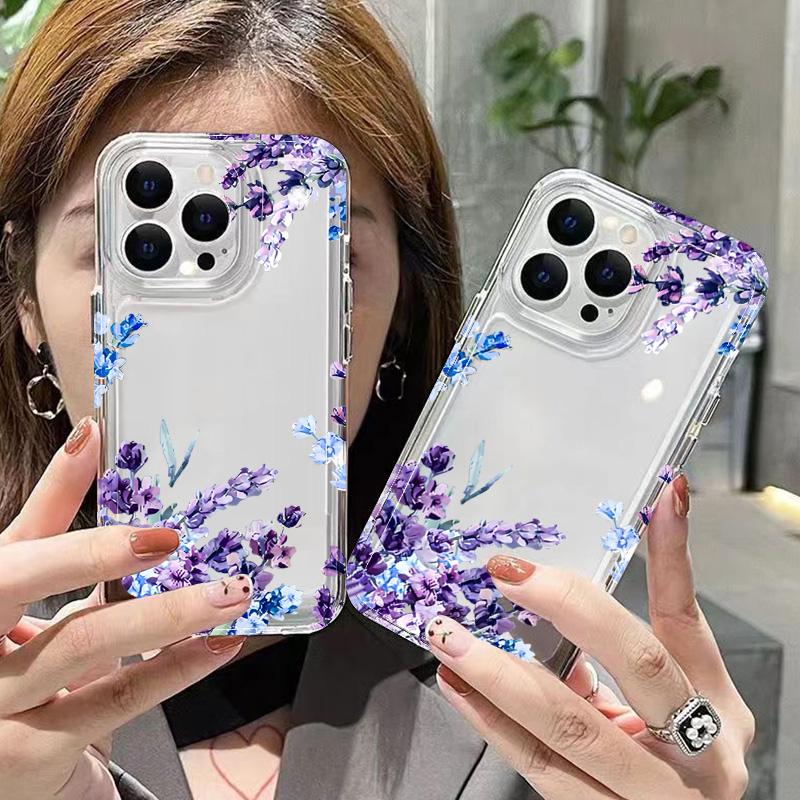 パープルフラワー ソフトTPU製 iPhoneケース iPh - Phone Cases Amazon のレビューと価格