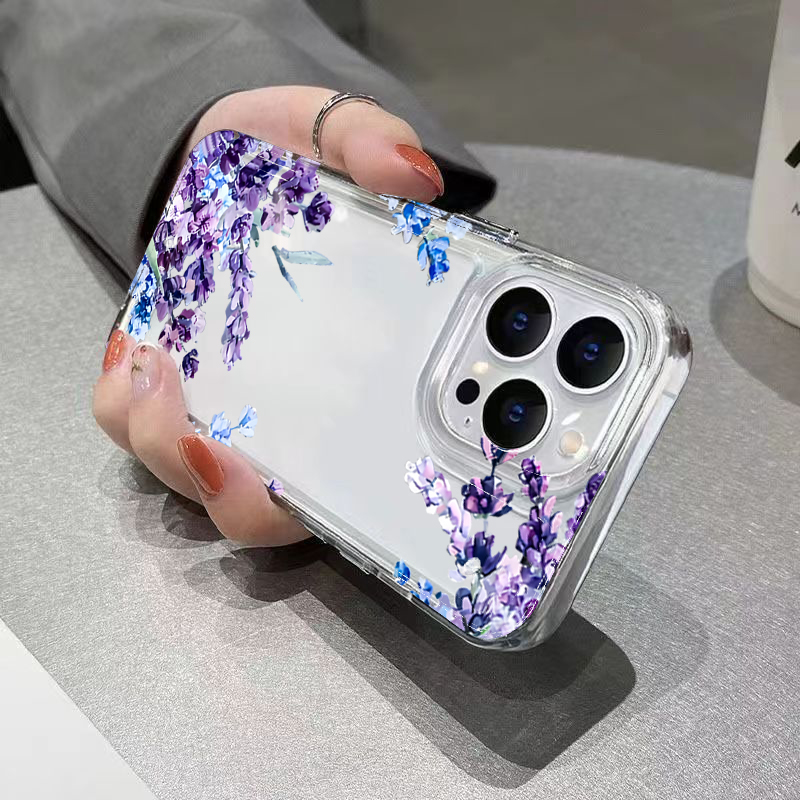 パープルフラワー ソフトTPU製 iPhoneケース iPh - Phone Cases Amazon のレビューと価格